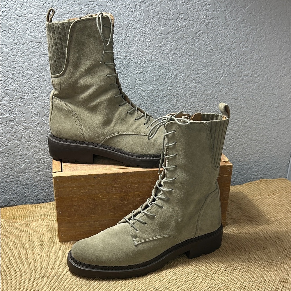 Sam Edelman Olive Lace-Up Combat Boots